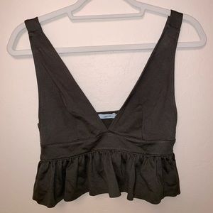 NEVER WORN Urban Outfitters Olive Green Crop Top